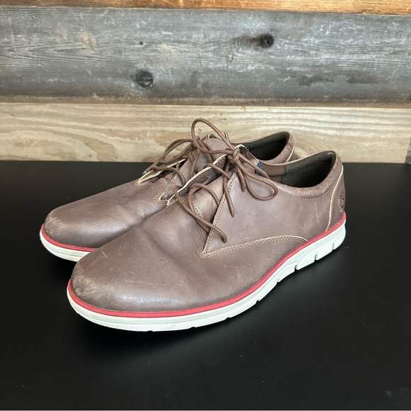 Timberland Bradstreet Brown Plain Toe Casual Lace Up Oxfords Men's US Size 11 - Picture 1 of 11